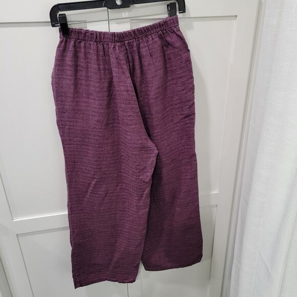 Flax Floods Linen Pull On Elastic Waist Pants Size P (4-6) - Picture 5 of 12